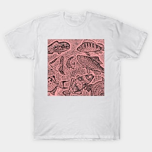 Fish #3 in Black & Pink T-Shirt